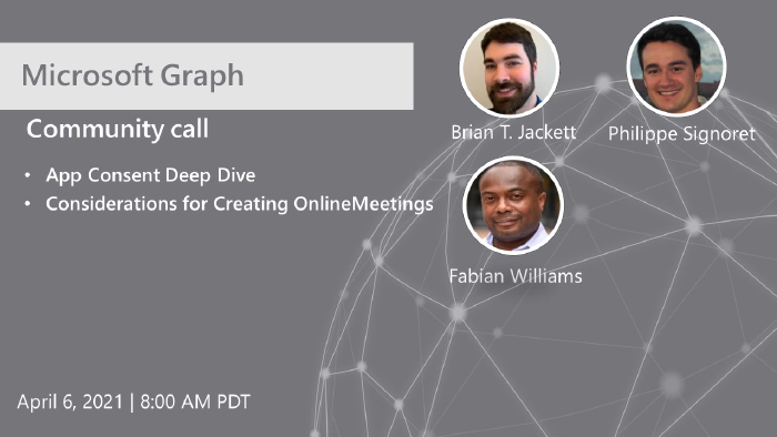 Microsoft Graph community call -- May 2021