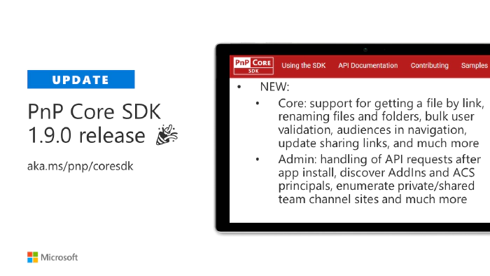 PnP Core SDK v1.9