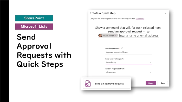 SharePoint and Microsoft Lists: Send Approval Requests with Quick Steps
