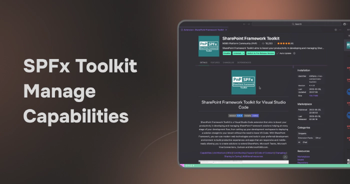 Understanding SharePoint Framework Toolkit Management Capabilities