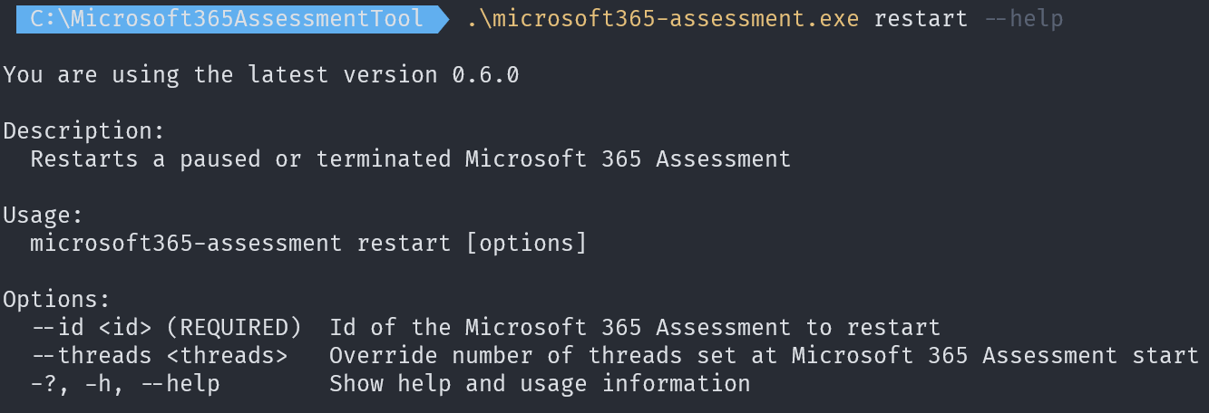 restart argument overview